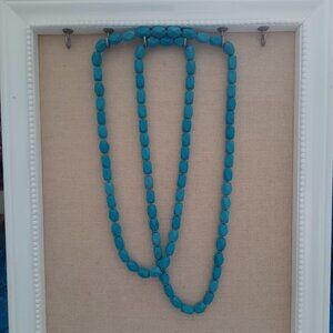 Turquoise Bead Necklace 46"